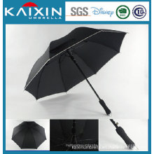 Зонтик для гольфа с черным покрытием Pongee с ручкой EVA